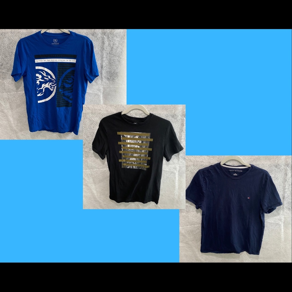 Express/Tommy S Man 3T-shirt bundle Blue/ Black